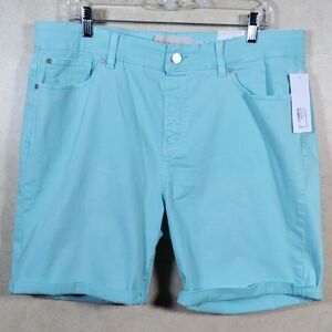 03532 Soft Surroundings Aqua Splash The Ultimate Denim Pull on Shorts XL NWT